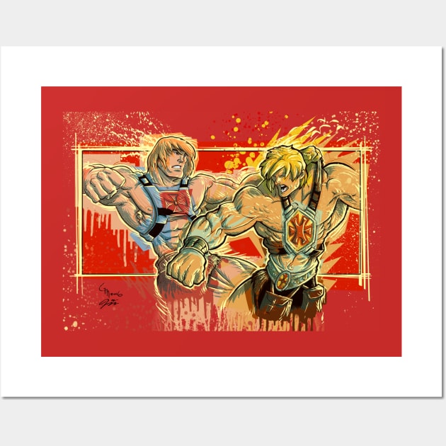 He-man V He-man Wall Art by gavinmichelliart